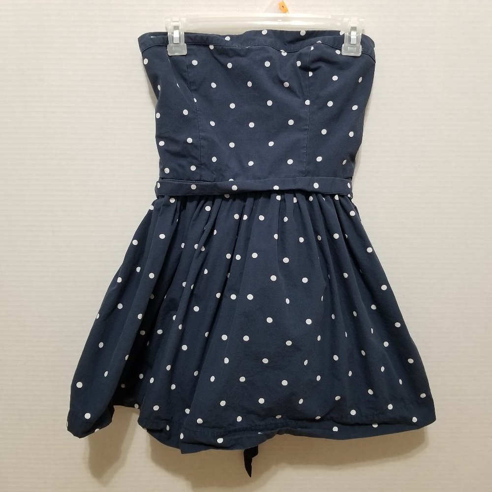 Abercrombie & Fitch dress Large polka dot print strapless baby doll mini lined
